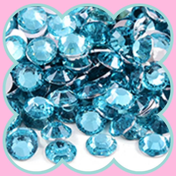 AQUAMARINE RHINESTONES
