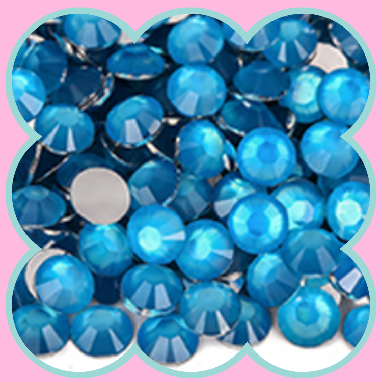 BLUE NEON RHINESTONES