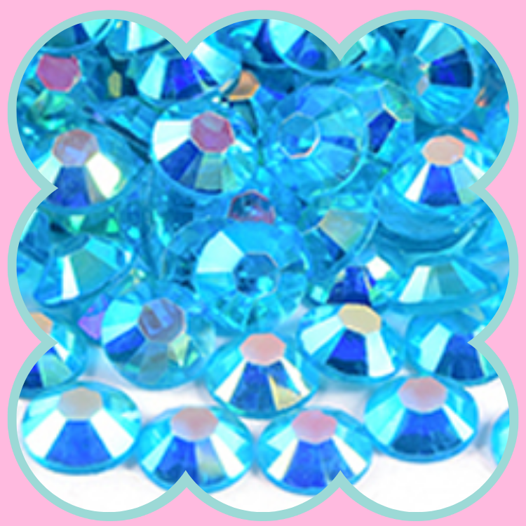 CLEAR CAPRI BLUE AB RHINESTONES