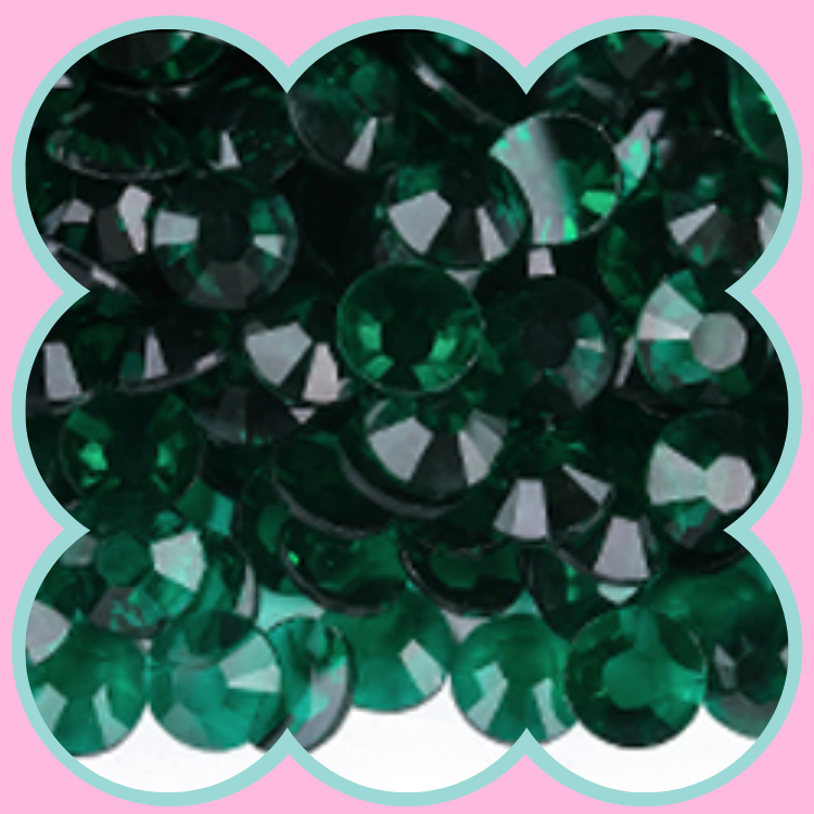 CLEAR EMERALD RHINESTONES