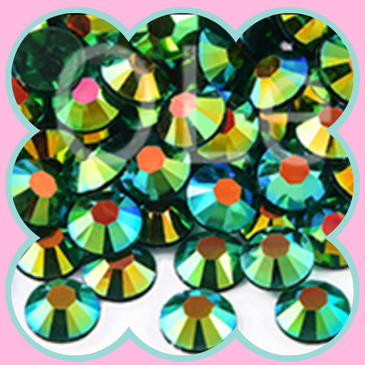 CLEAR EMERALD AB RHINESTONES
