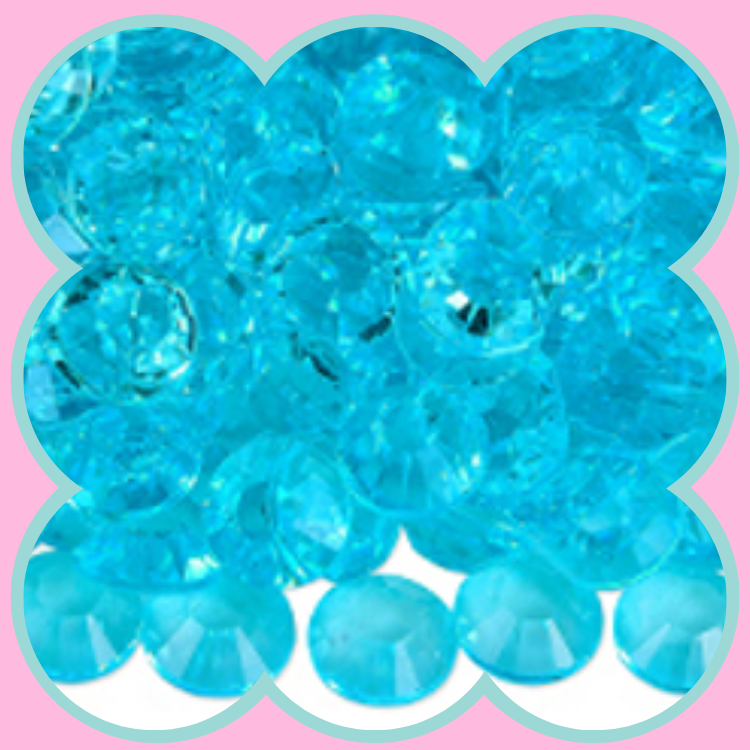 CLEAR LT AQUAMARINE RHINESTONES
