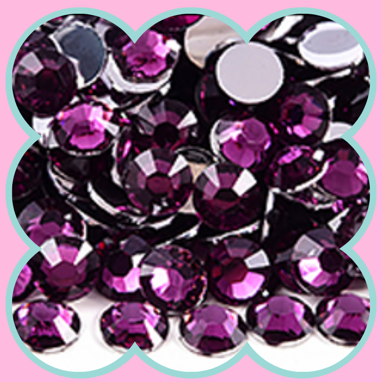 GRAPE PURPLE RHINESTONES