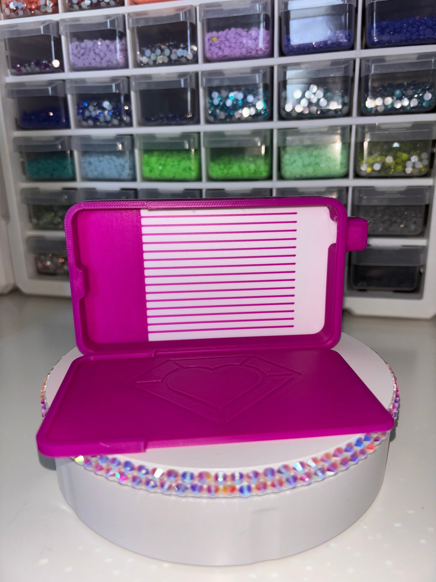 RHINESTONE TRAY WITH LID