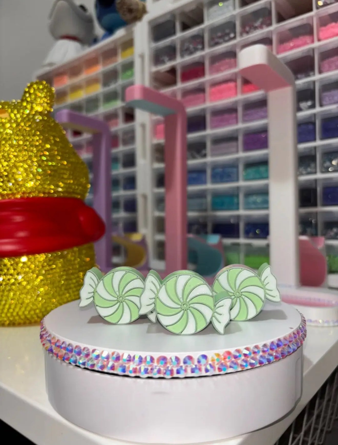 Green Candy Straw Topper