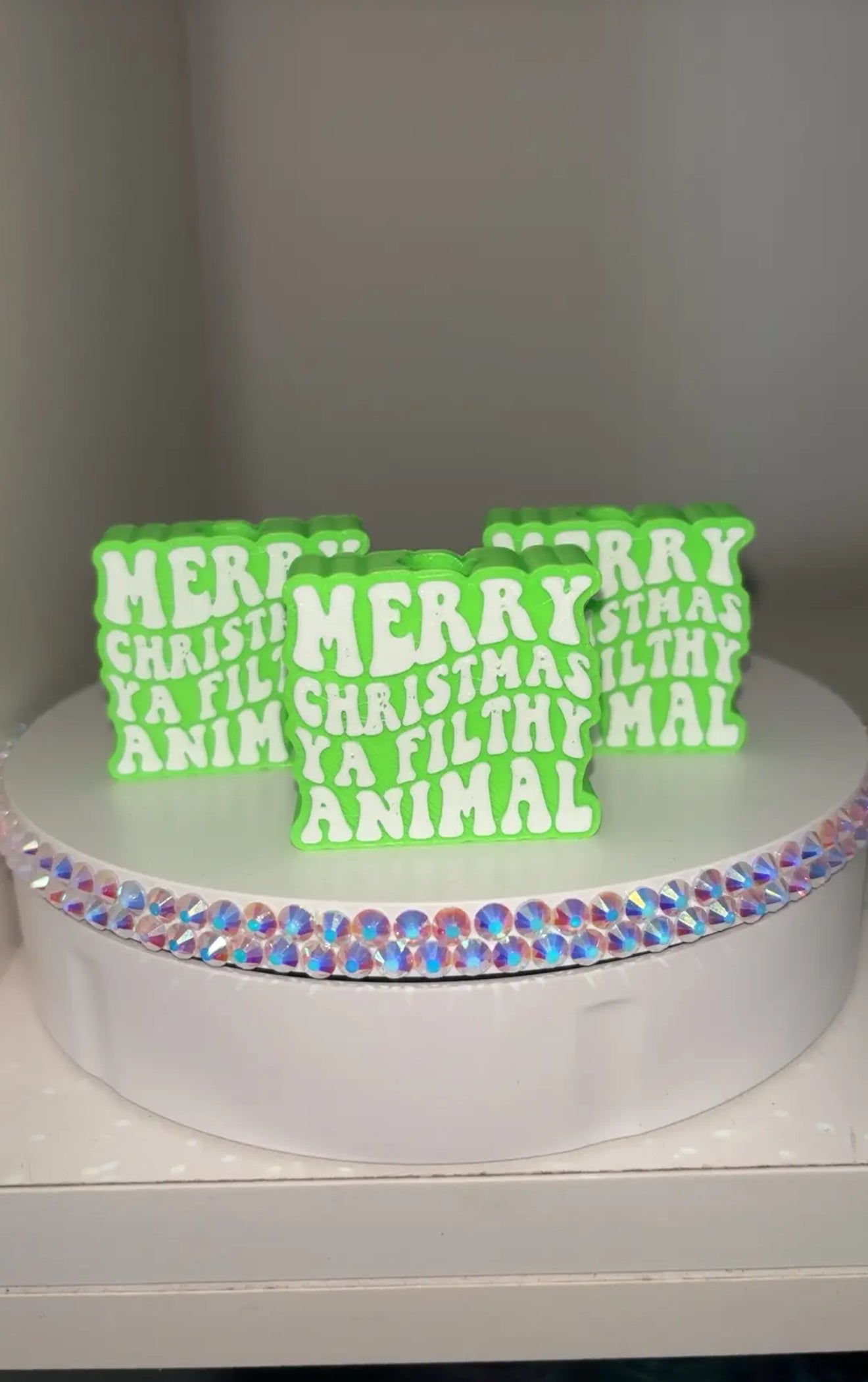 Merry Christmas Ya Filthy Animal Straw Topper