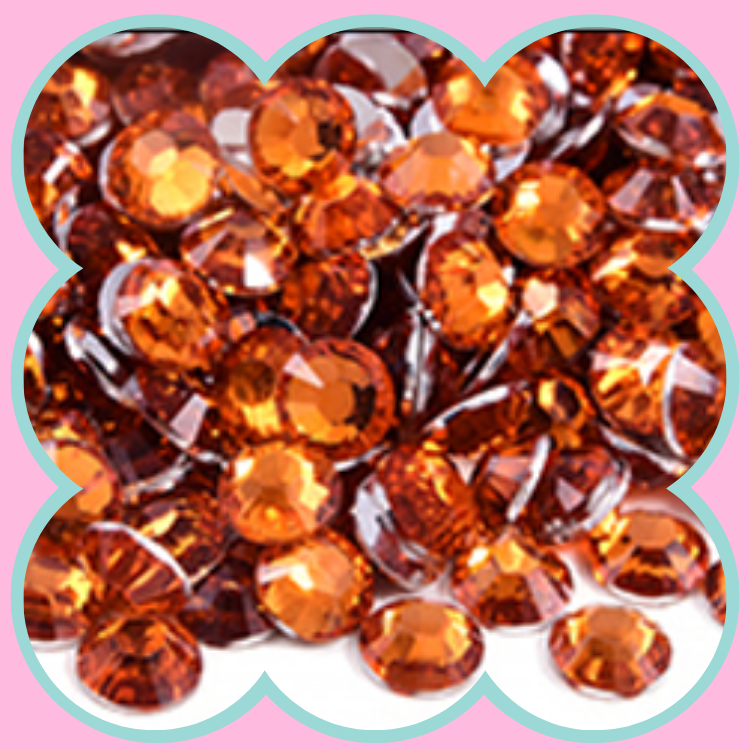 ORANGE RHINESTONES