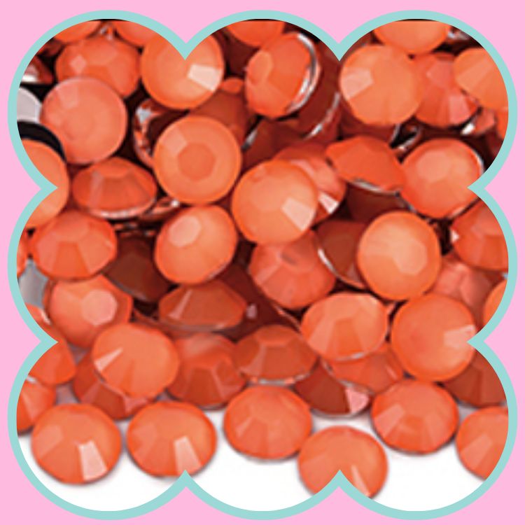 ORANGE NEON RHINESTONES