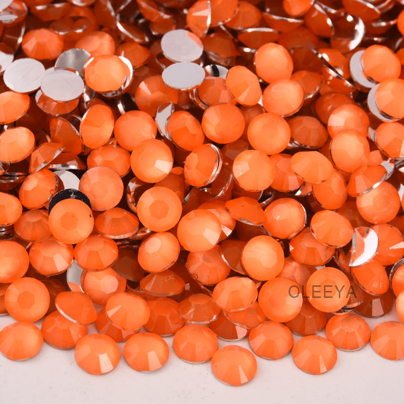 Neon Orange Rhinestones