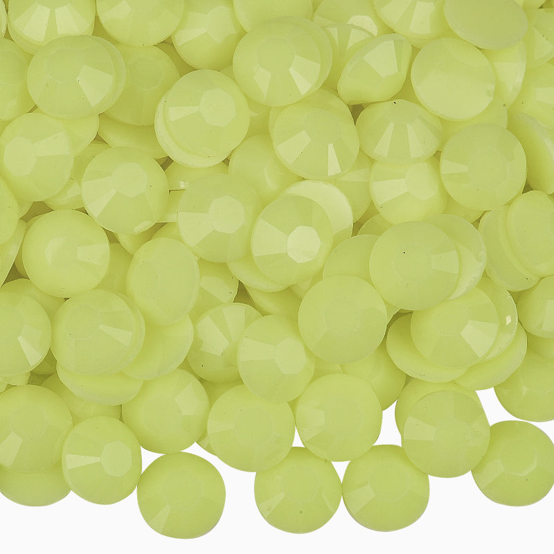 Macaroon Light Peacock Green Rhinestones