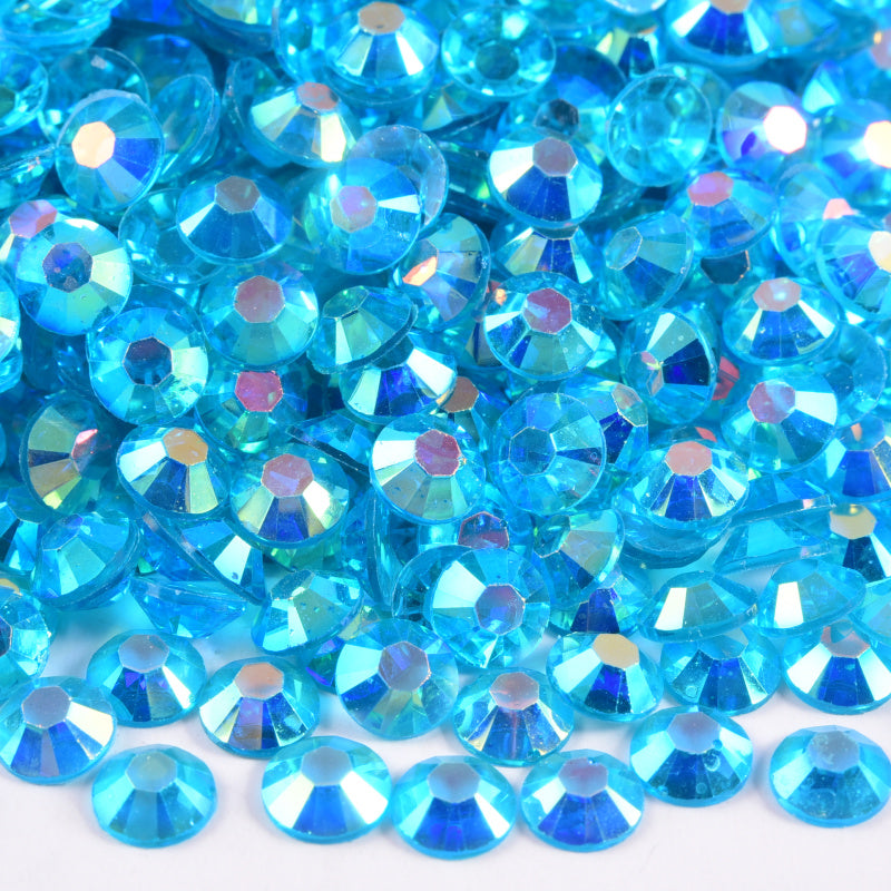 Clear Capri Blue AB Rhinestones