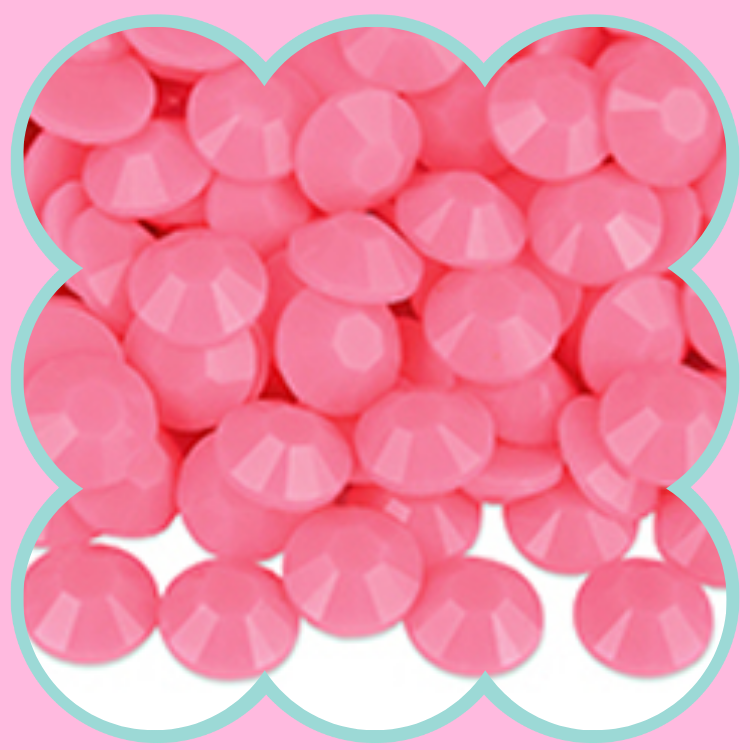 SOLID DK PINK RHINESTONES