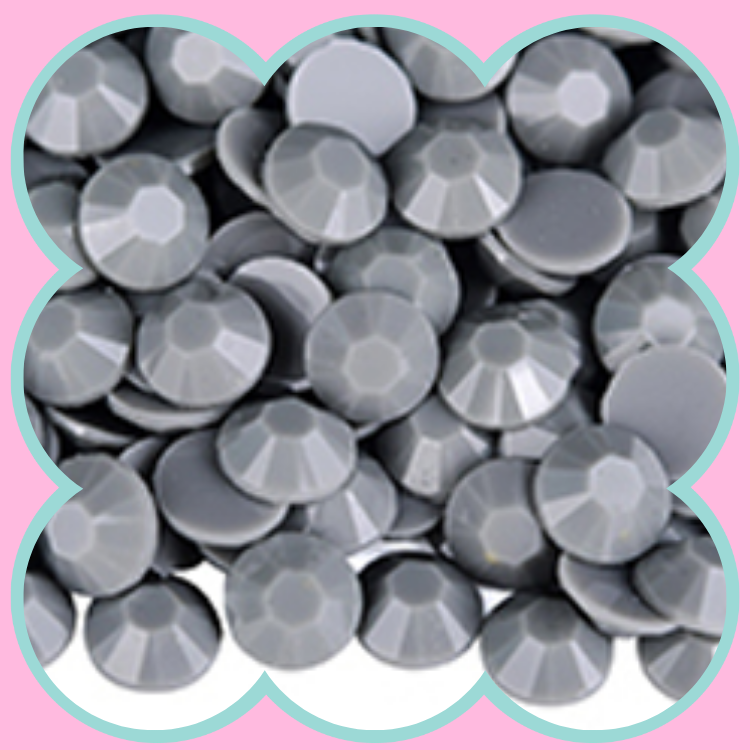 SOLID GREY RHINESTONES