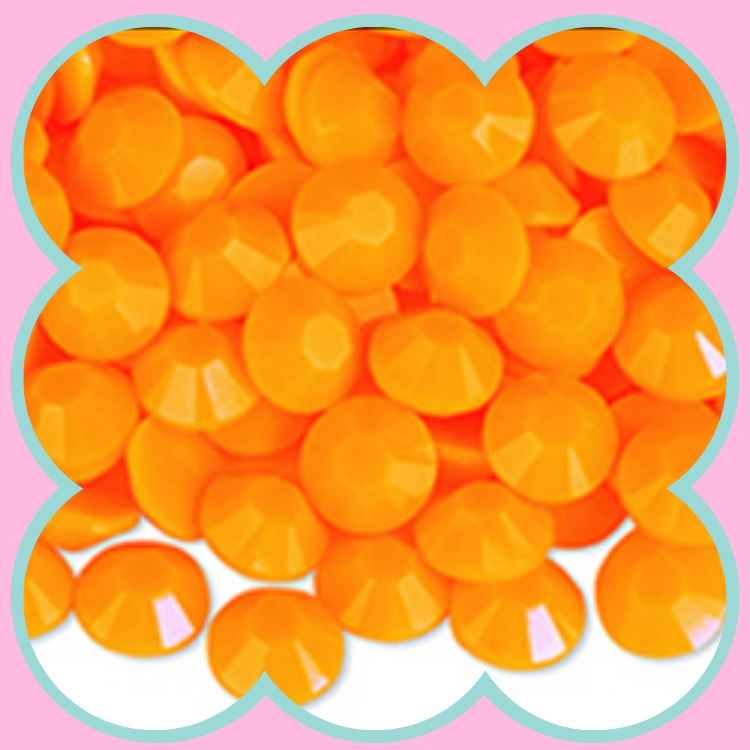 SOLID ORANGE RHINESTONES