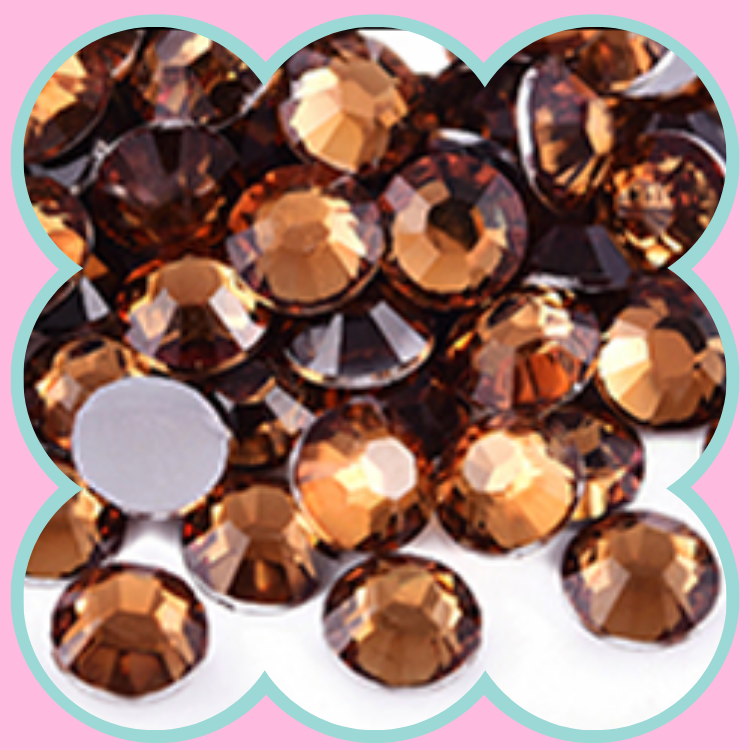 YELLOW COFFEE RHINESTONES