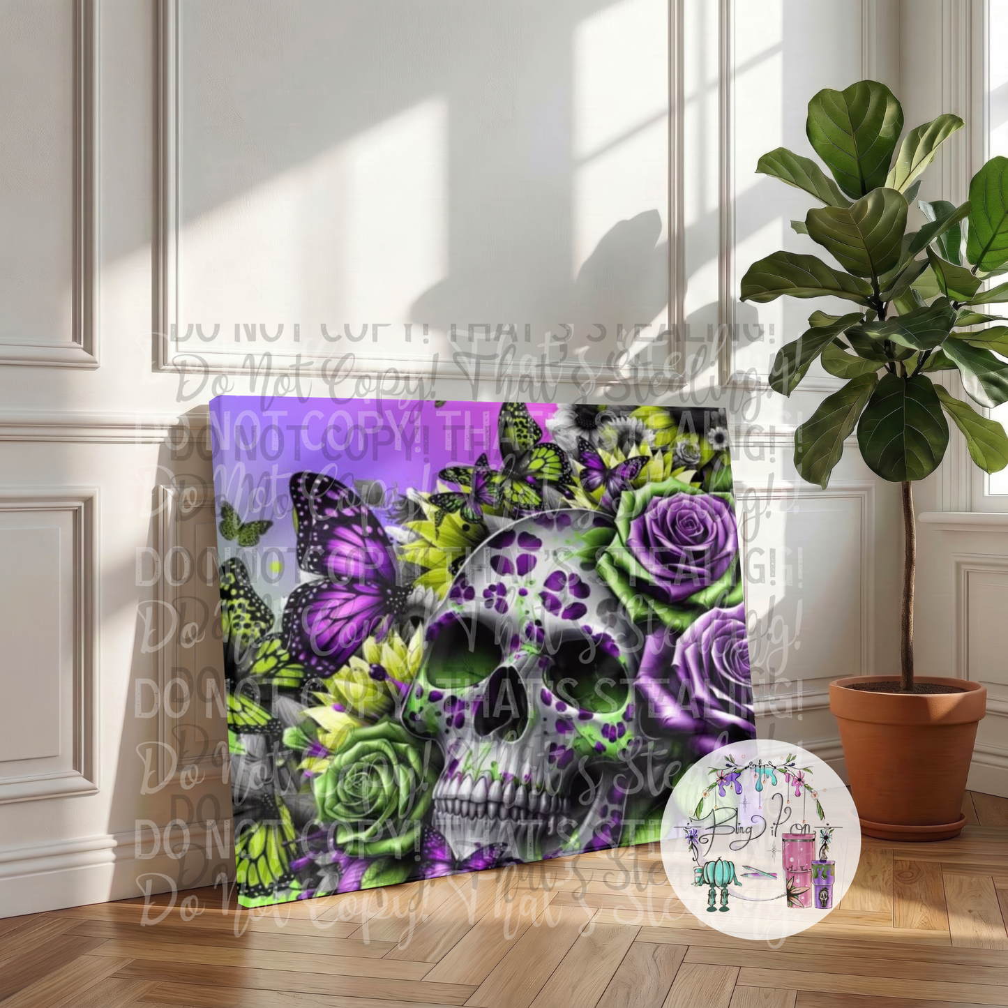 Exclusive Skull Canvas Diamond painting -Pre Order Due Early September