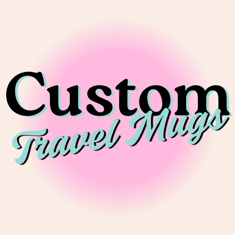 Custom travel mugs - with rhinestones
