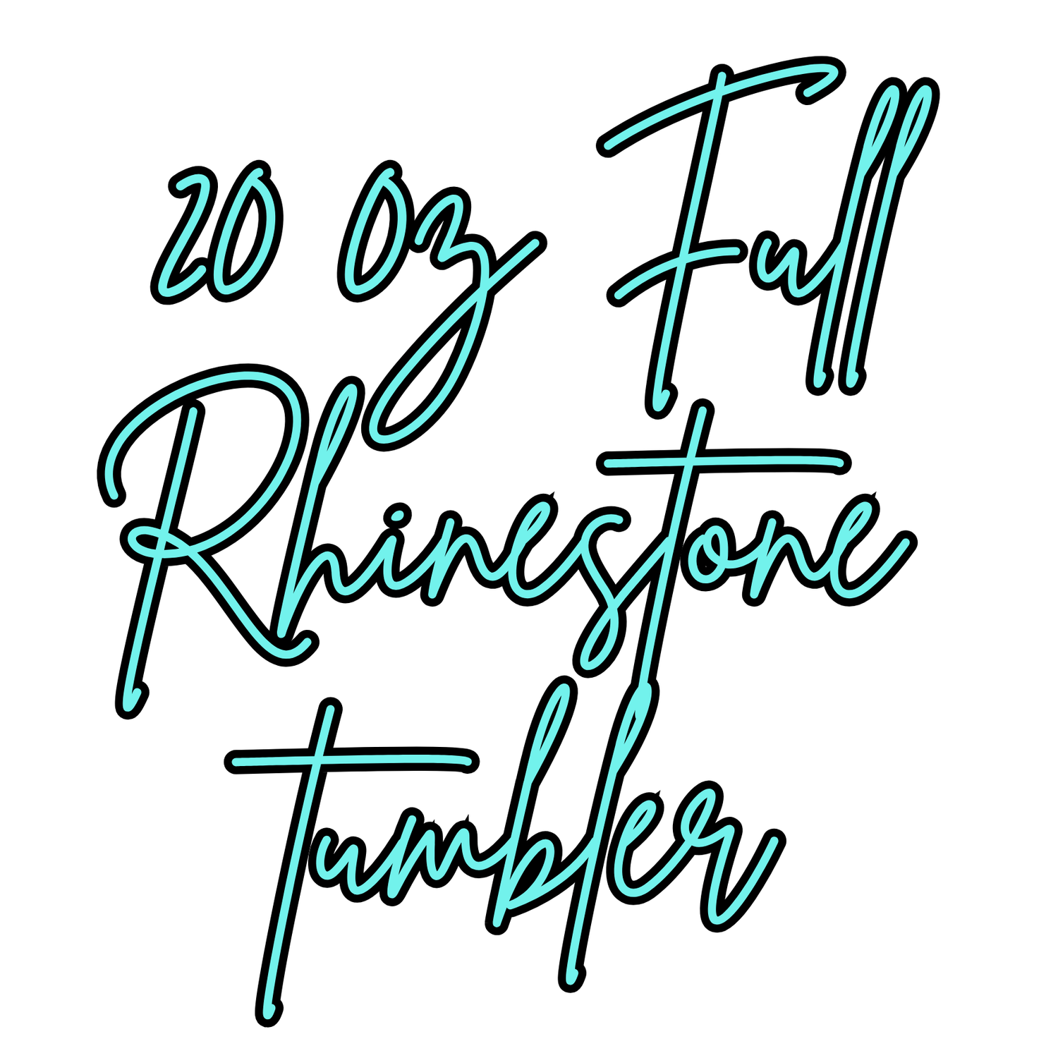 20 0z UVDTF full rhinestone tumbler