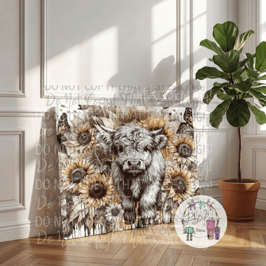 Highland Cow Canvas Diamond Painting