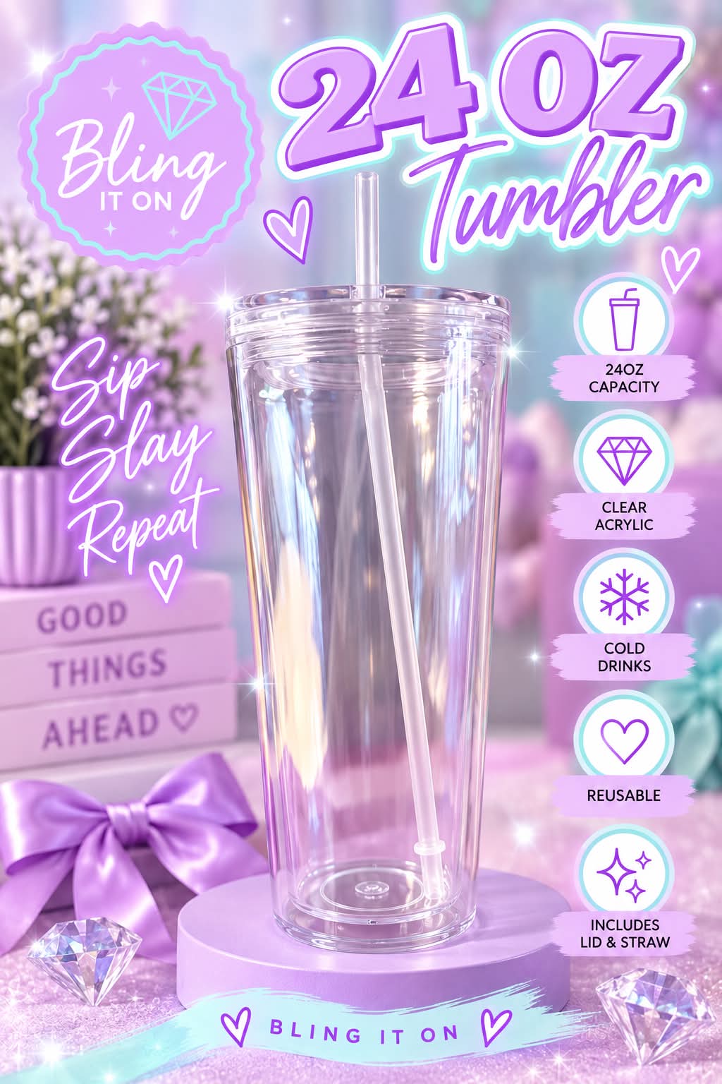 24OZ ACRYLIC TUMBLER