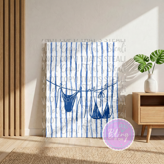 Blue Bikini Scatter Canvas DIY Kit - pre order due early December