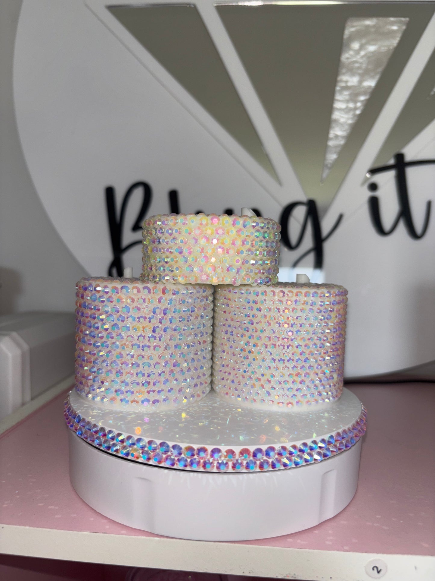 3D Rhinestone Glitter Funnels