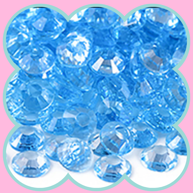 CLEAR AQUAMARINE RHINESTONES