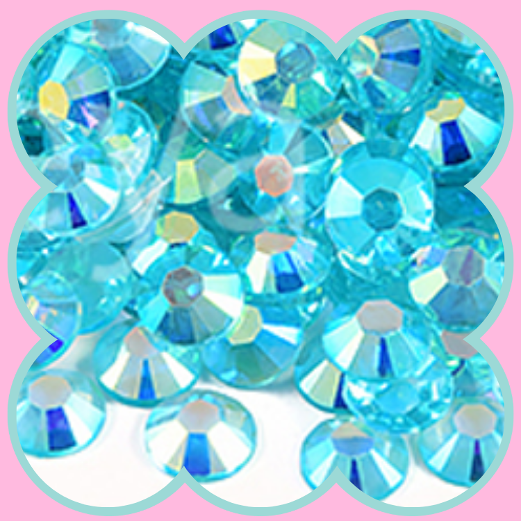 CLEAR AQUAMARINE AB RHINESTONES