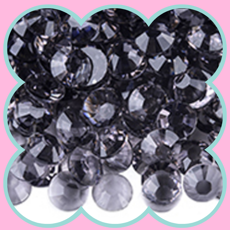 CLEAR BLACK DIAMOND RHINESTONES