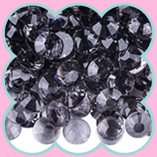 CLEAR BLACK DIAMOND RHINESTONES