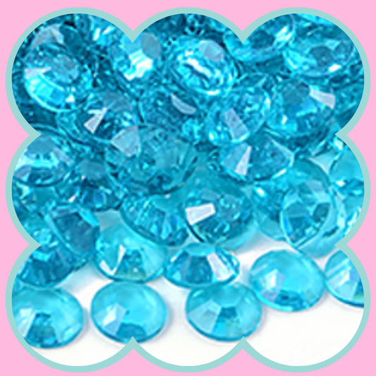 CLEAR CAPRI BLUE RHINESTONES