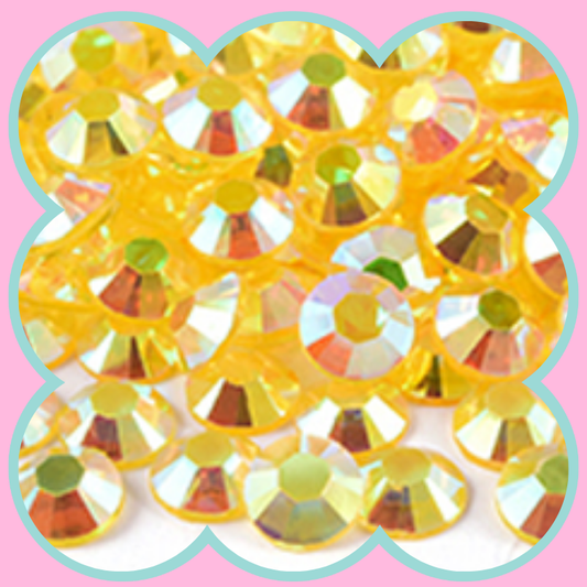 CLEAR CITRINE AB RHINESTONES