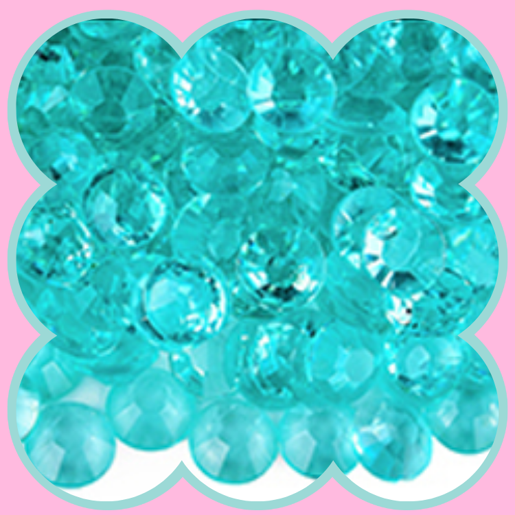 CLEAR LAKE GREEN RHINESTONES