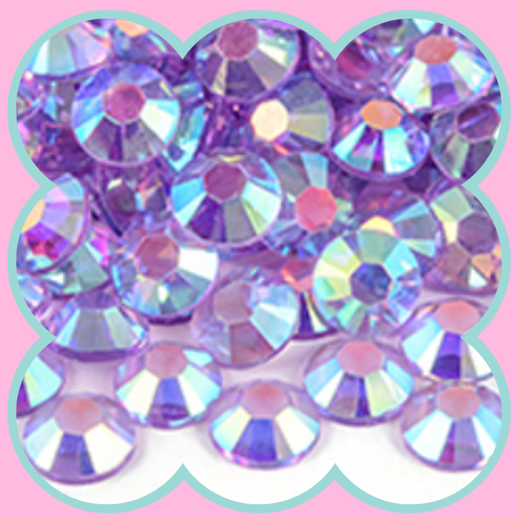 CLEAR LT AMETHYST AB RHINESTONES
