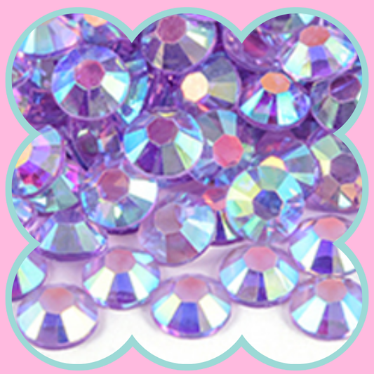 CLEAR LT AMETHYST AB RHINESTONES