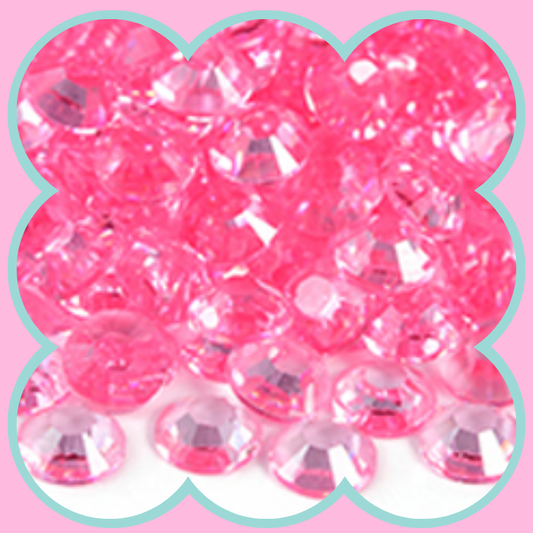 CLEAR LT PINK RHINESTONES