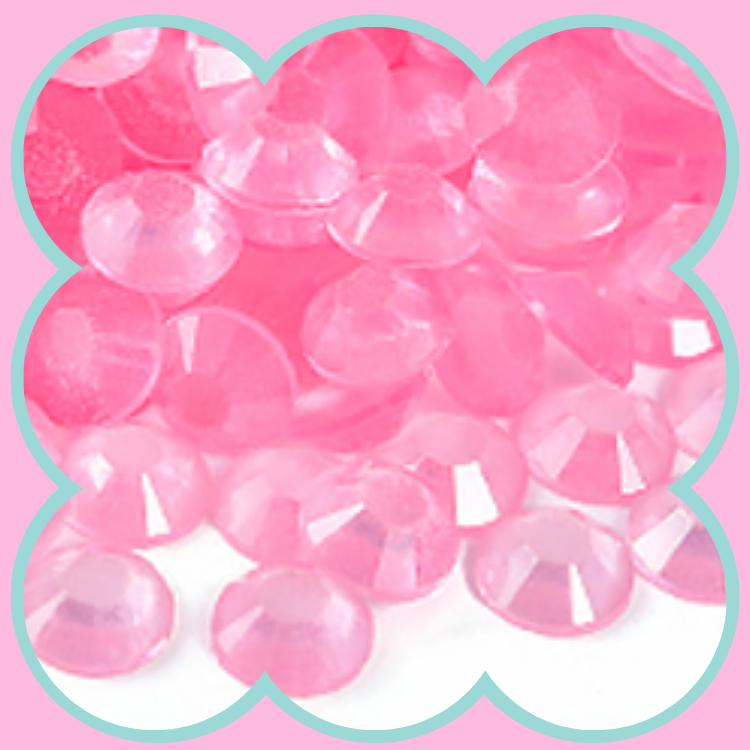 CLEAR LT PINK LUMINOUS RHINESTONES