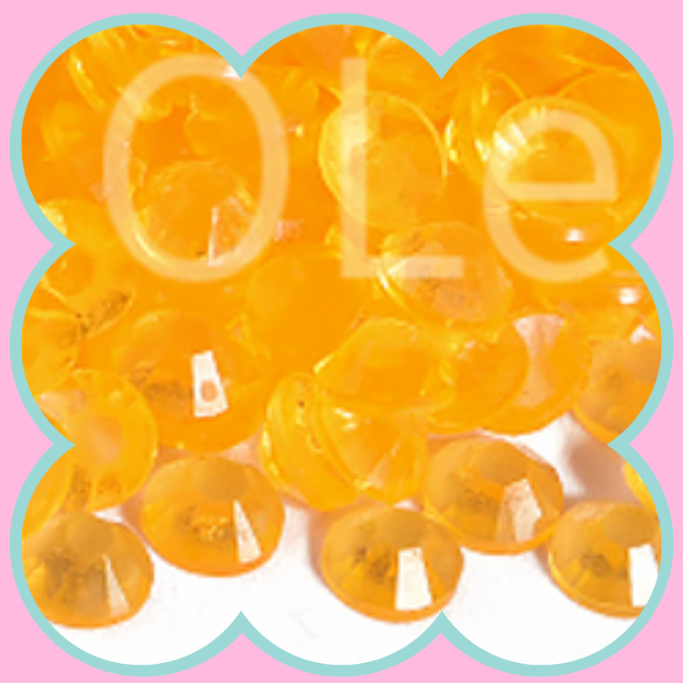 CLEAR ORANGE LUMINOUS RHINESTONES