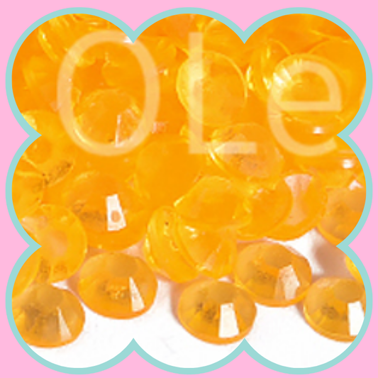 CLEAR ORANGE LUMINOUS RHINESTONES