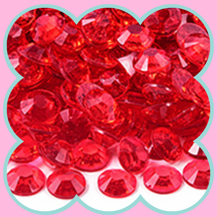 CLEAR SIAM RHINESTONES