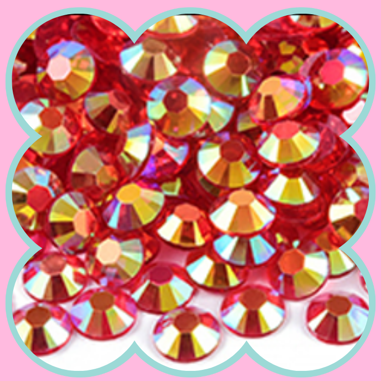 CLEAR SIAM AB RHINESTONES