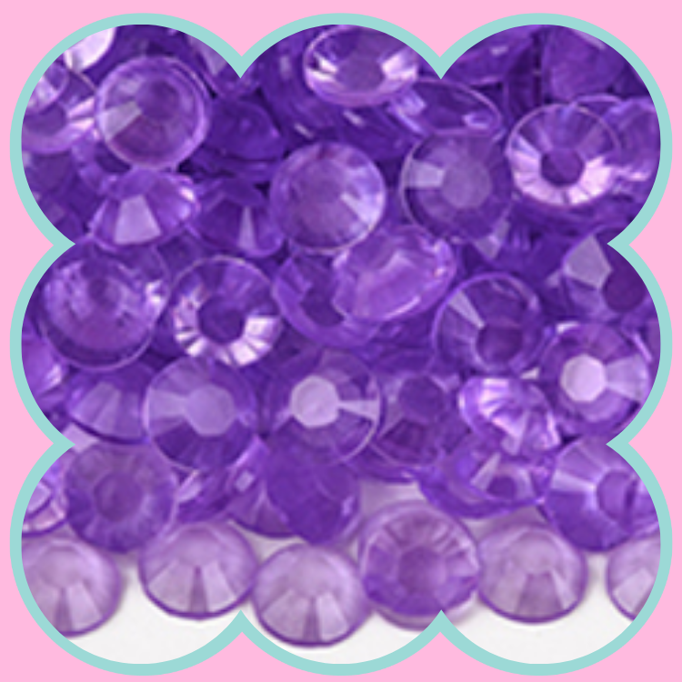 CLEAR VIOLET LUMINOUS RHINESTONES