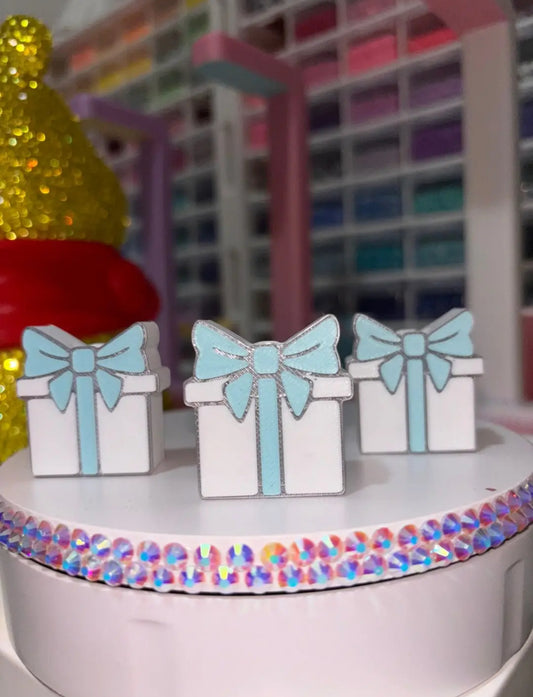 Blue Present Straw Topper