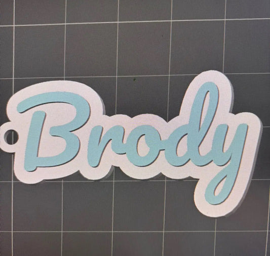 Name Plaque Keyring Style 2