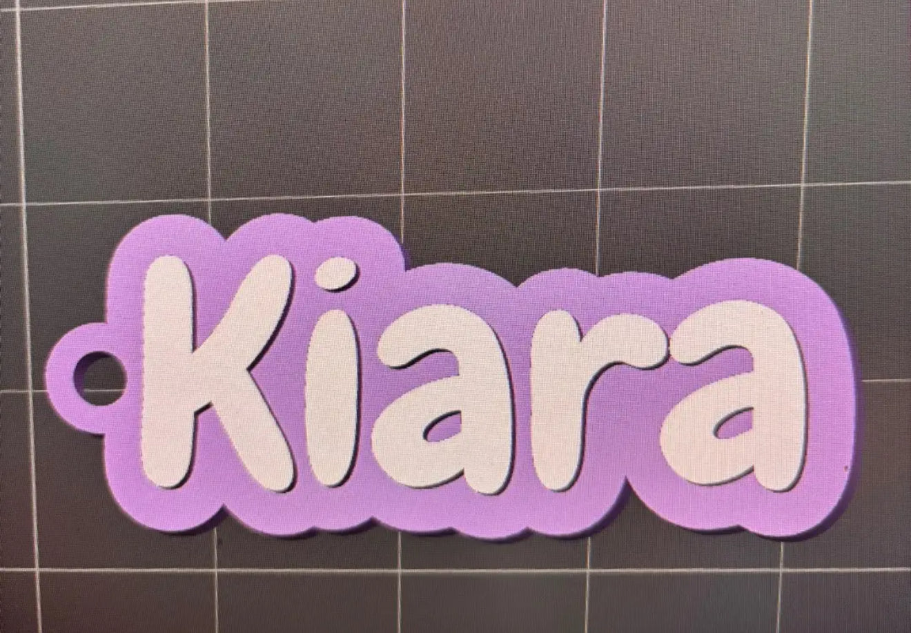 Name Plaque Keyring Style 3