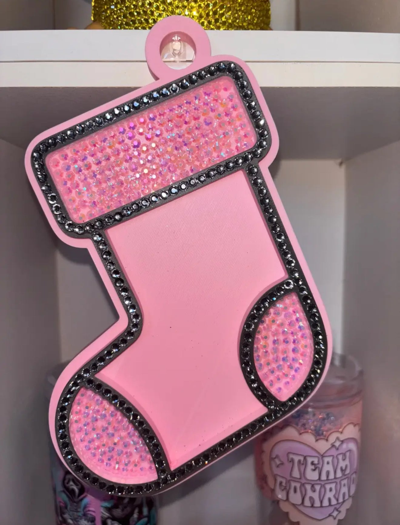 DIY Rhinestone Giant Stocking or Bauble