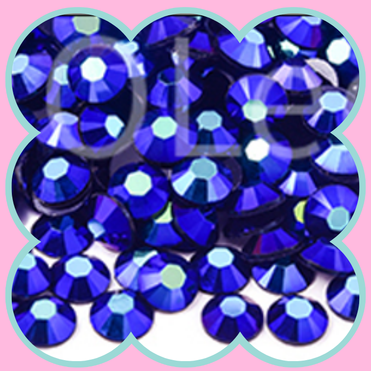 JET BASE PURPLE BLUE AB RHINESTONES