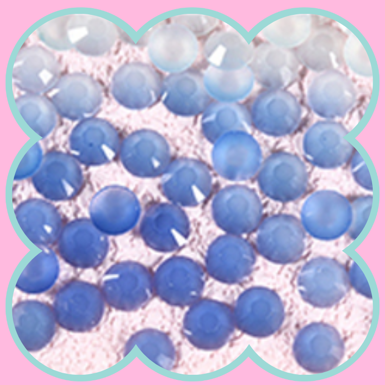 LIGHT CHANGE BLUE RHINESTONES