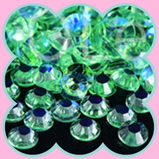 LT PERIDOT AURORA RHINESTONES