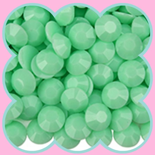 MACAROON MINT GREEN RHINESTONES